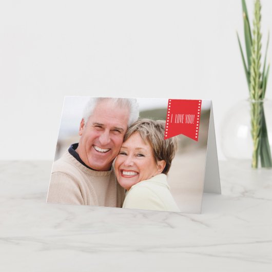 私はあなたを愛している。バレンタインデーカスタムの写真 シーズンカード (正面)