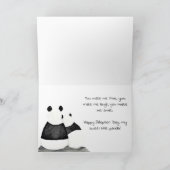 "私はあなたを愛している"パンドラ(PANDAS)竹の水のカラーカード カード (内部)