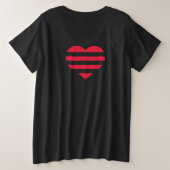 私はあなたを愛している プラスサイズTシャツ (デザイン裏面)
