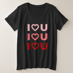 私はあなたを愛している プラスサイズTシャツ