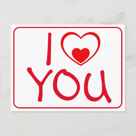 私はあなたを愛している ポストカード (正面)