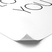 私はあなたを愛している – ミニマリスト ポスター (角)