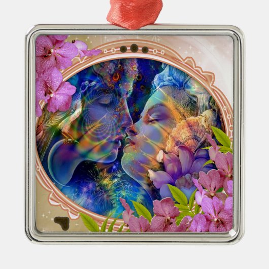 私はあなたを愛している メタルオーナメント (正面)