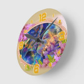 私はあなたを愛している ラウンド壁時計 (傾斜)