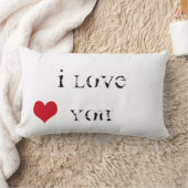 私はあなたを愛している ランバークッション (ブランケット)