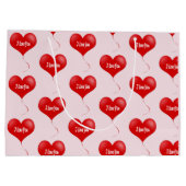 私はあなたを愛している – ロマンチックな抱き枕 ラージペーパーバッグ (裏面)