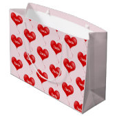 私はあなたを愛している – ロマンチックな抱き枕 ラージペーパーバッグ (裏面アングル)