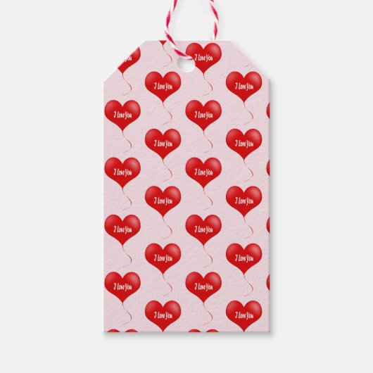 私はあなたを愛している – ロマンチックな贈り物ラベル ギフトタグ (正面)