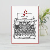 私はあなたを愛している | ヴィンテージタイプライター個人ラブノート シーズンカード (スタンド正面)