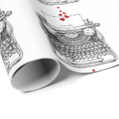 私はあなたを愛している |ヴィンテージタイプライター |バレンタイン ラッピングペーパー (ロールコーナー)