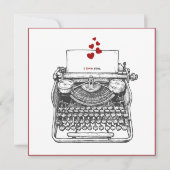 私はあなたを愛している |ヴィンテージタイプライター |ラブノート シーズンカード (正面)