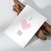 私はあなたを愛している。可愛ミニマルいピンクのハートバレンタインデー シーズンカード