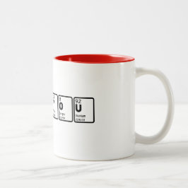 私はあなたを愛している – 周期表 ツートーンマグカップ