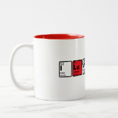 私はあなたを愛している – 周期表 ツートーンマグカップ (左)