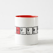 私はあなたを愛している – 周期表 ツートーンマグカップ (中央)