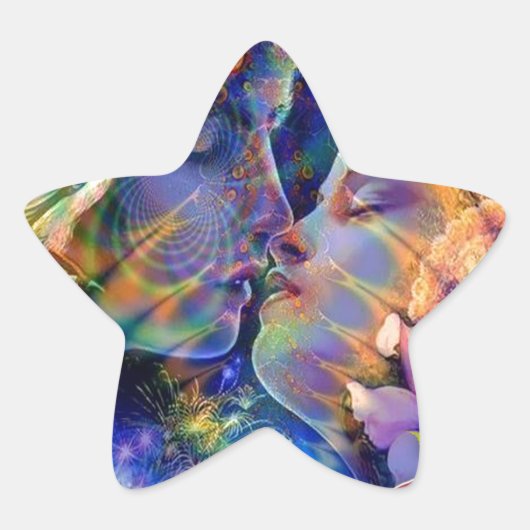 私はあなたを愛している 星シール (正面)