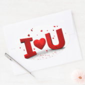 私はあなたを愛している 楕円形シール (封筒)