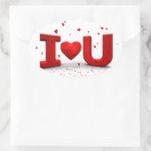 私はあなたを愛している 楕円形シール (バッグ)