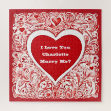 私はあなたを愛している |私の愛の赤と白ハートと結婚