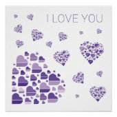私はあなたを愛している。紫シンプルハート。 ポスター (正面)