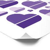 私はあなたを愛している。紫シンプルハート。 ポスター (コーナー)