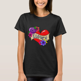私はあなたを愛している 通りアートアーバンハート Tシャツ