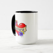 私はあなたを愛している |通りアートアーバンパーソナライズされたハート マグカップ (正面左)