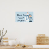 私はあなたを愛している"雪"非常に! – 冬のプリント/ポスター ポスター (キッチン)