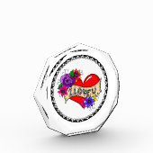 私はあなたを愛している | Tattooハートアート フォトブロック (左)