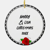 私はあなたを愛している | TattooハートパーソナライズされたArt セラミックオーナメント (裏面)