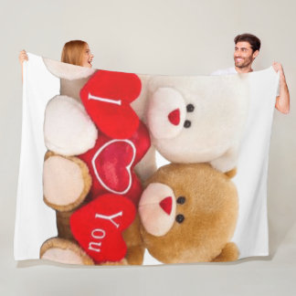 私はあなたを愛している» Teddy Bearカップル フリースブランケット