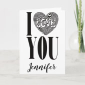 私はあなたを愛していストライプのる シーズンカード (正面)