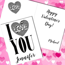 私はあなたを愛していストライプのる シーズンカード