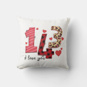 私はあなたを愛していパーソナライズされたる クッション (正面)