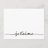 私はあなたを愛していフランスのる黒 ポストカード (正面)