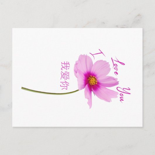 私はあなたを愛してい中国のる ポストカード (正面)