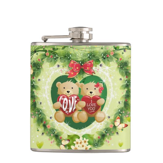 私はあなたを愛してい包まれたる4 Flask フラスク (正面)