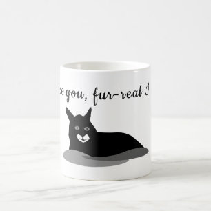 私はあなたを愛してい実在る ブラック子猫 コーヒーマグカップ