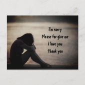 私はあなたを愛してる私を許して下さ感謝していい ポストカード (正面)