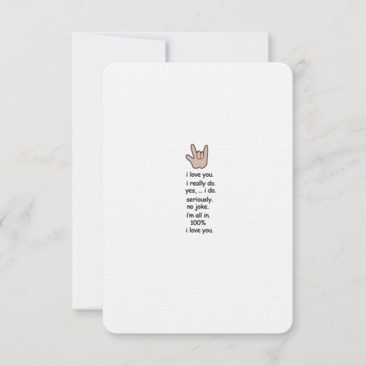 私はあなたを愛してる…本気で…カード サンキューカード (正面)