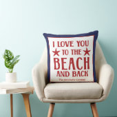 私はあなたを愛してビーチとバック沿岸の夏 クッション (椅子)