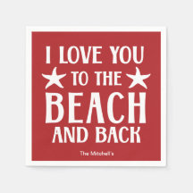 私はあなたを愛してビーチとバック – Summer Coastal