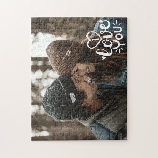 私はあなたを愛しカスタムているフォトオーバーレイValentines Gift ジグソーパズル (縦)