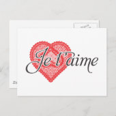 私はあなたを愛しフランスのている – ジェトアイメ ポストカード (正面/裏面)