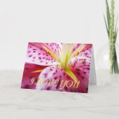 私はあなたを愛し石畳のリリー カード (正面)