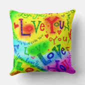 私はあなたを愛し絵画ている クッション (裏面)