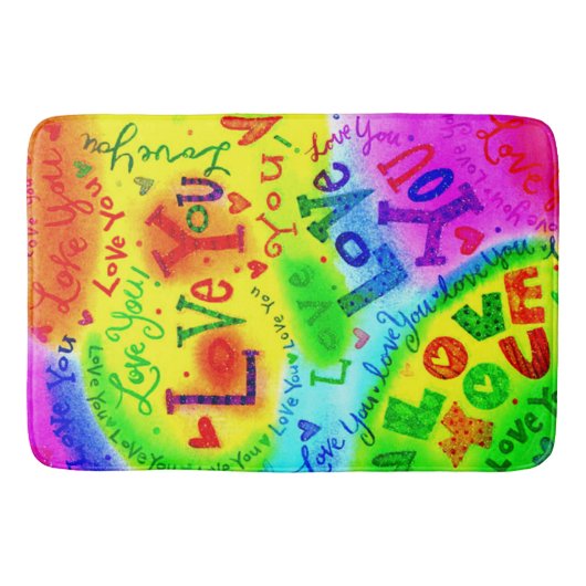 私はあなたを愛し絵画ている バスマット (正面)