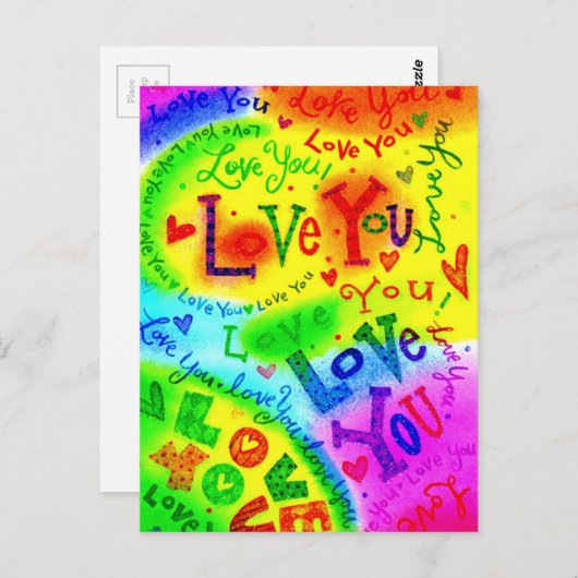 私はあなたを愛し絵画ている ポストカード (正面/裏面)