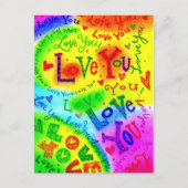 私はあなたを愛し絵画ている ポストカード (正面)