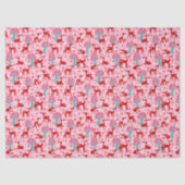 私はあなたを愛し非常にバレンタインの鹿パターン（の模様が）ある 薄葉紙 (正面)